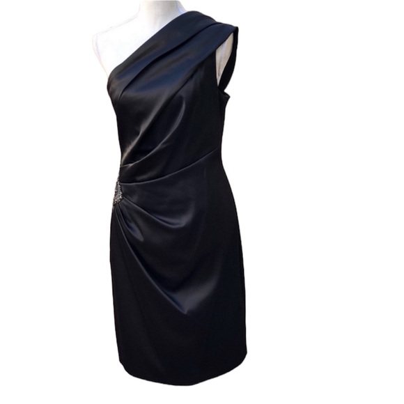 Eliza J One Shoulder Jeweled Cocktail Dress Women’s Size 8 - Picture 1 of 10